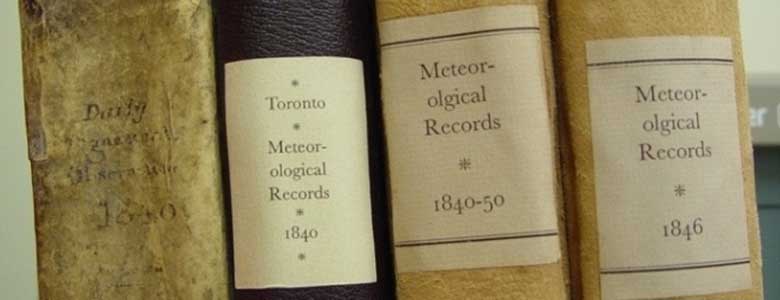 Fig. 3: Written records going back hundreds of years provide crucial evidence of what the climate was like in the past. (Image: Historical Climate Data Canada)