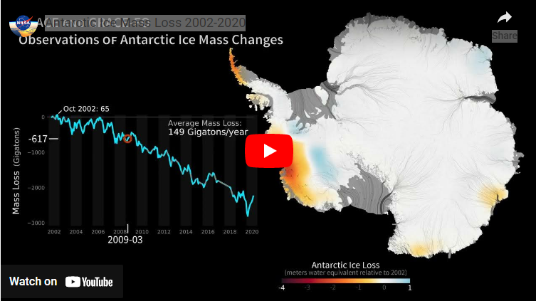 Antarctic ice mass loss