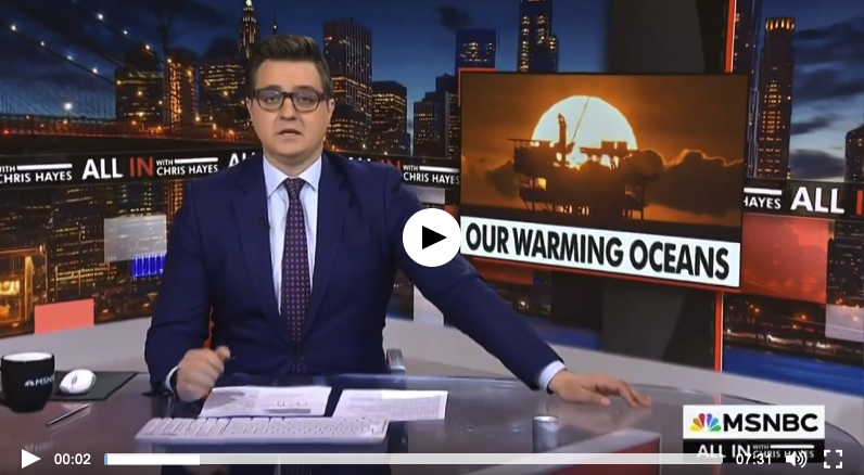 Chris Hayes MSNBC interview with David Wallace-Wells on the effects of extreme ocean warming