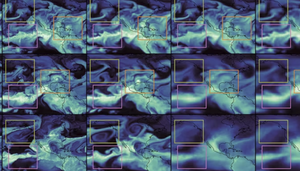 Humidity forecasts over North America and the northeast Pacific Ocean. Kochov et al. / Nature